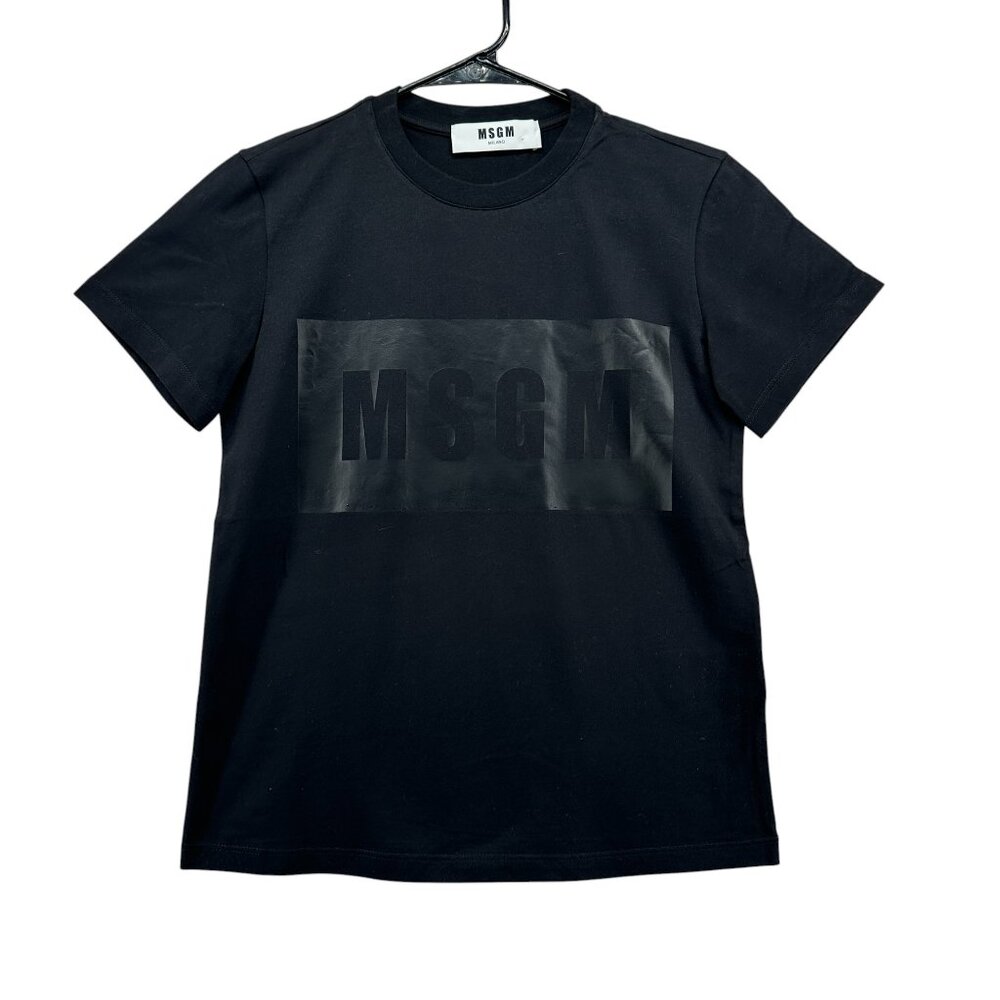 MSGM Milano Men’s XS Black T-Shirt Casual Matte Black